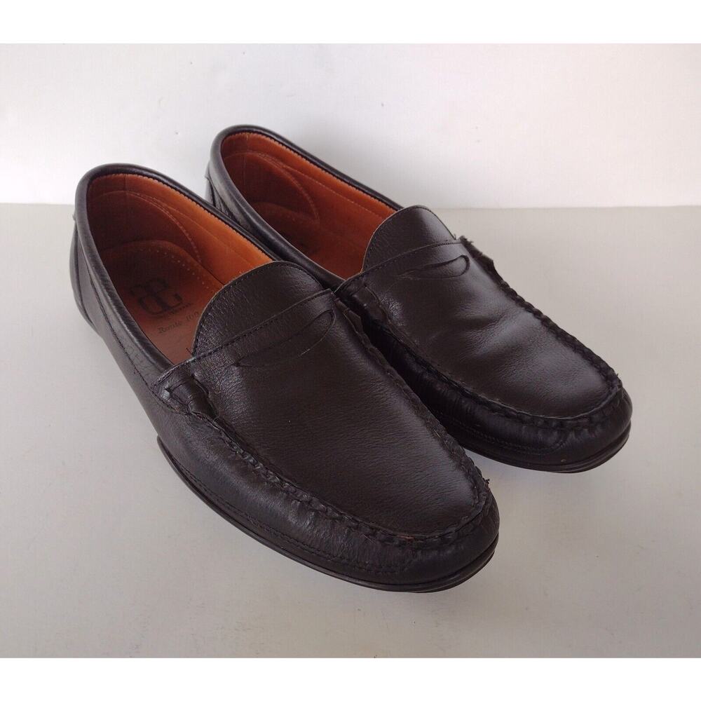 Allen Edmonds Route 100 Mens Black Leather Slip On Driving Loafer Size 10.5 D